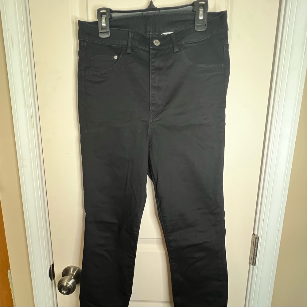 Black high waisted stretch jeggings pants H&M skinny jeans